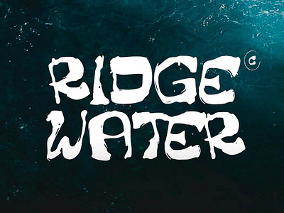 Ridge water font lettering type typography