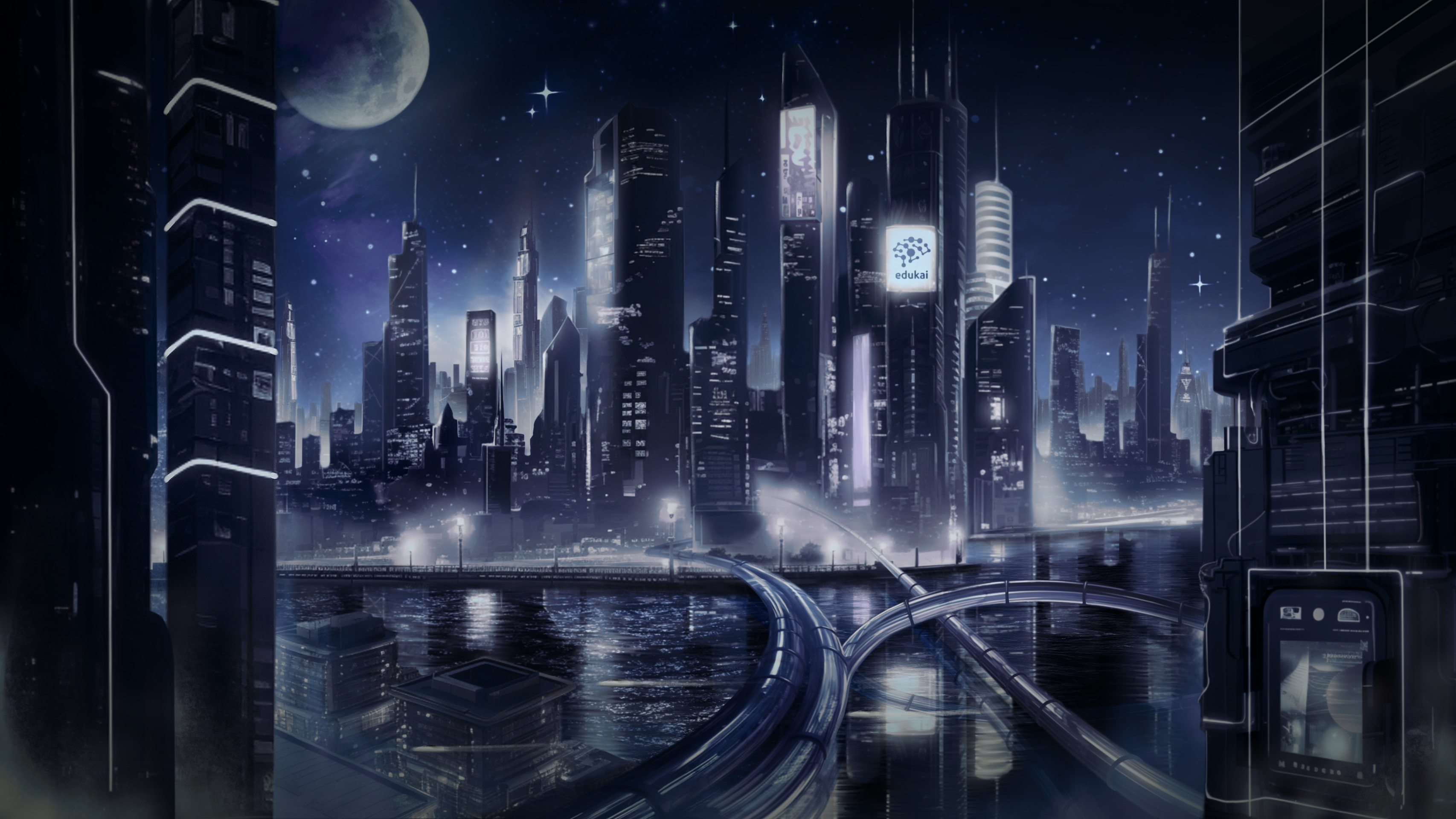 Screensaver for videos on youtube channel animation cyberpunk illustration intro opening opening sequence photobashing streaming title sequence youtube