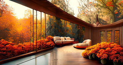 Autumn Interiors #2 ai autumn halloween interior design photography
