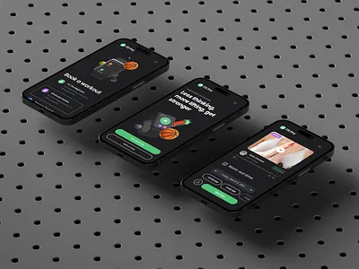 Fitness Mobile - Dark mode dark mode fitness app fitness sport mobile app workout workout app