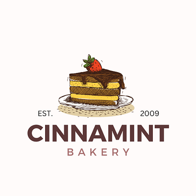 Cinnamint Logo bakery graphic design logo