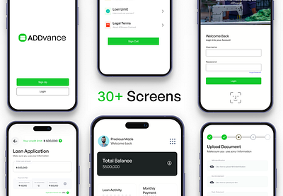 ADDvance Screen app design ui