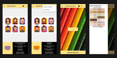 Color-pencil-picker-app branding graphic design ui