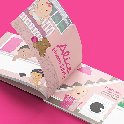 Alice Charity: Home Safety adobe bright charity children graphic design home illustrations pink safety