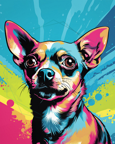 Chihuahua Pop Art ... aka Gizmo animal art design graphic design illustration