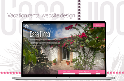 Vacation rental website design figma website design main page minimalistic website ui vacation rental website design