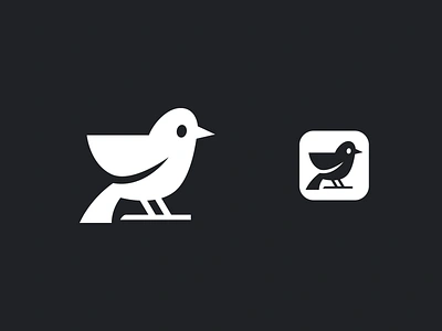 Bird app bird brand branding design elegant graphic design icon illustration logo logo design logotype mark minimalism minimalistic modern monochrome sign