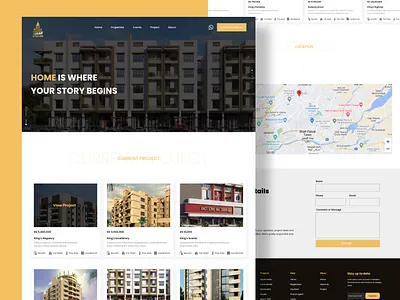 Real Estate Website Landing Page Ui Design design figma landing page real estate ui ui design uiux user experience user interface ux web design