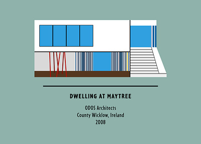 Dwelling at Maytree MOD-icon adobe illustrator architectural illustration architecture contemporary house drawing icon icon design illustration ireland mid century mid century modern minimalist modernist vector vector art vector illustration