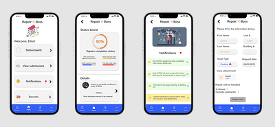 Repair Boss (Mobile) App design digital design mobile ui user experience design user interface ux