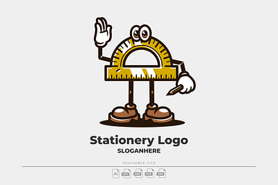 Stationery Mascot cartoon design graphic design icon illustration logo shcool stationery vector
