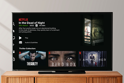 Netflix Homescreen creative design design digital design tv design tv screen ui