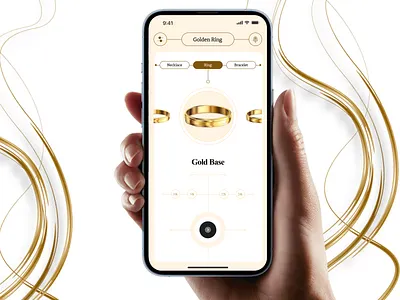 Gold Ring App Concept figma gold golden jewelry ring ui uidesign ux