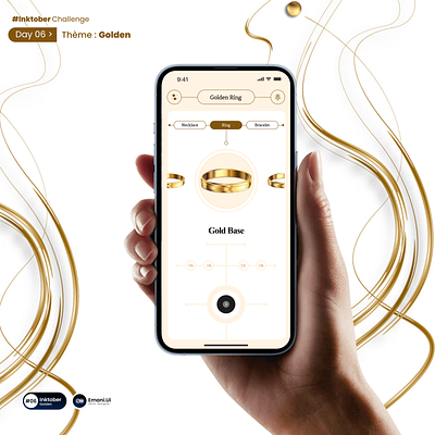 Gold Ring App Concept figma gold golden jewelry ring ui uidesign ux