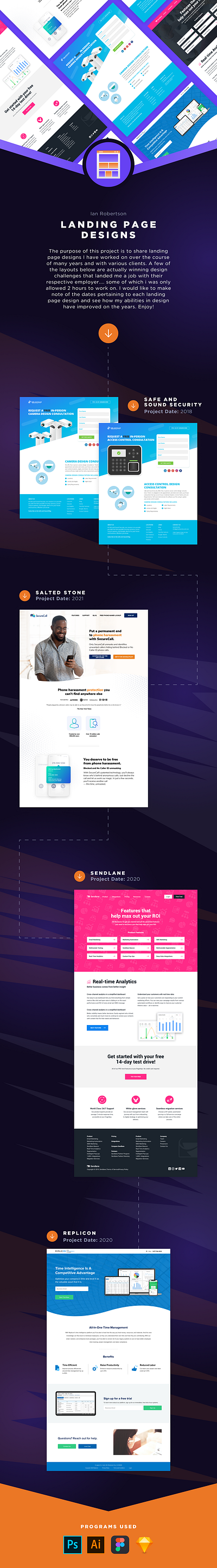 Landing Pages branding branding design digital marketing graphic design illustration landing pages marketing design ui uiux web design