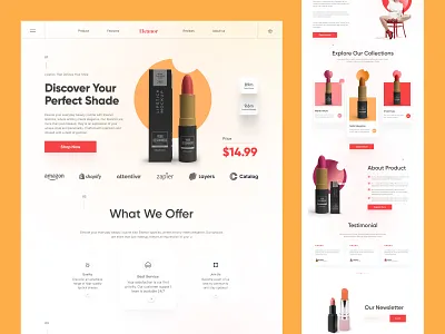 Shopify Website Design design ecommerce homepage illustration landing landing page logo shopify shopify store store store ui ui webpage website woocommerce