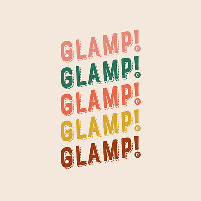 Branding & Products for "reCAMPed" - A Glamping Service Company brand design branding design glamping illustration logo design typography vector