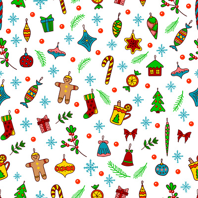 Christmas pattern background christmas cup decorations fabric fir tree holiday mug new year ornament pattern textile