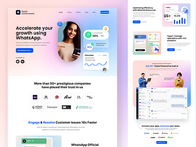 Website for SaaS Platform clean minimal saas ui ux website