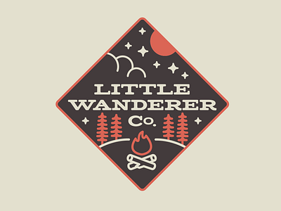 Little Wanderer Co. Badge badge branding camp design graphic design identity illustration logo mark ourdoors