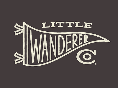Little Wanderer Co. Logo accessories branding design flag graphic design identity illustration logo mark outdoors tchotchke
