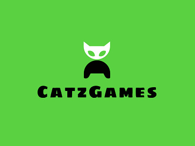 Cat/ Game Controller bold branding cat entertainment game controller geometric logo logodesign media modern videogames