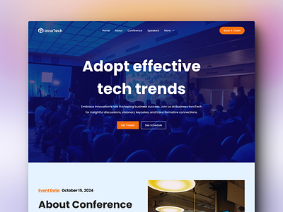 Tech Conference Landing Page Template Design In Figma branding design figma tech conference ui ux website website design
