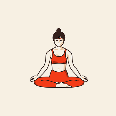 Third Eye design illustration logo vector yoga