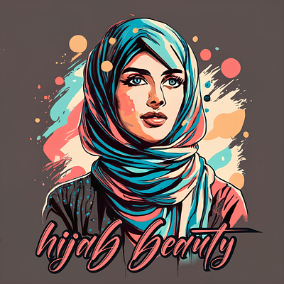 hijab beuty boutique graphic design ilustration vector
