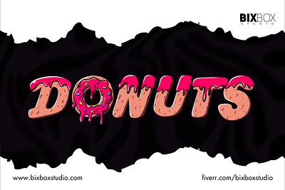 Melting Cartoon Character Design - Donuts cartoon character graphic design illustration melting melting character streetwear design typography