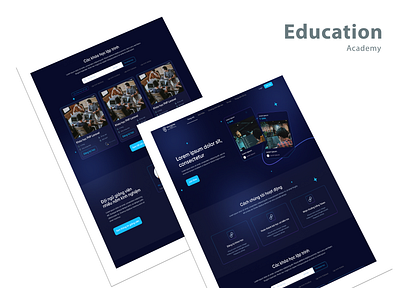 Education website homepage branding graphic design ui