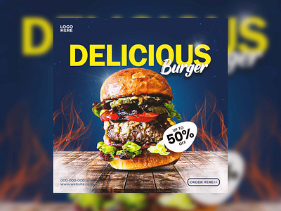 Burger Flyer for advertising branding design flayer graphic design logo motion graphics photoshop poster ui