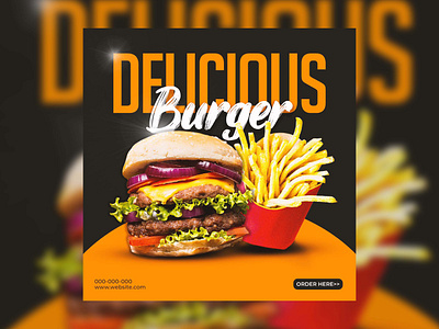 Burger Flyer for advertising branding design flayer graphic design motion graphics photoshop poster ui