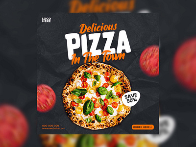 Pizza Flyer for advertising ads branding design flayer graphic design illustration logo motion graphics pizza poster