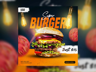 Burger Flyer for advertising adsdesign branding flayer graphic design layoutdesign logo marketing motion graphics photoshop