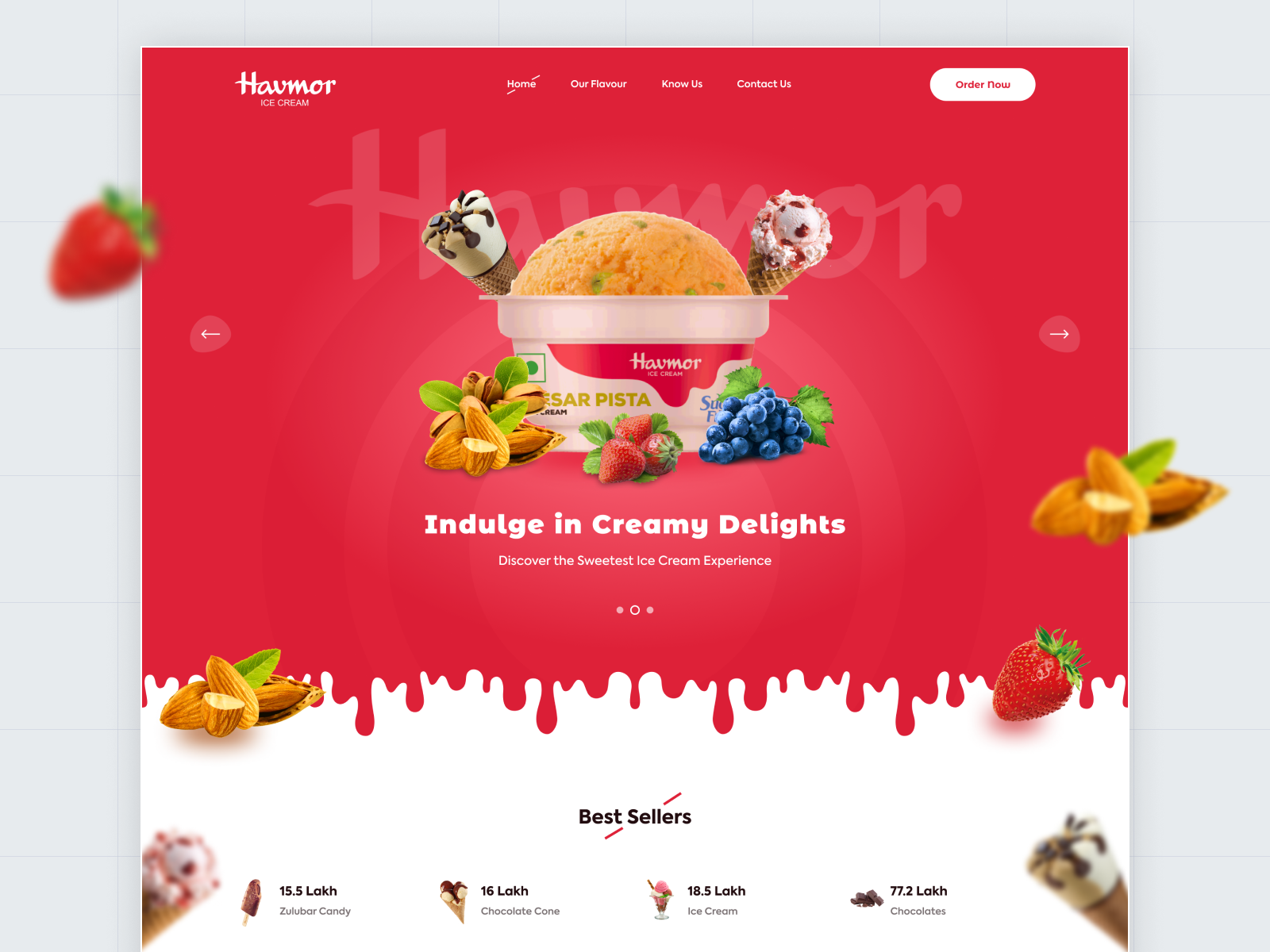 Havmor Ice Cream Landing Page by Ajendra Sutariya on Dribbble