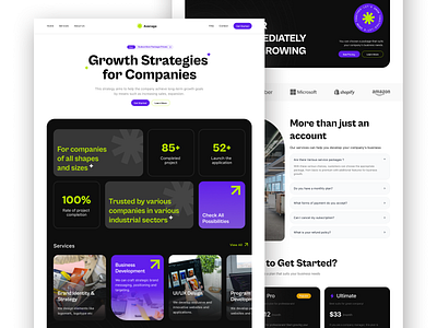 Average - Digital Agency Landing Page branding business company figma landing page ui design ux design