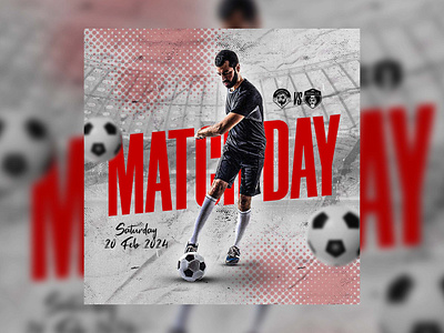 Matchday Schedule Football Flyer branding design flayer graphic design illustration logo motion graphics poster ui