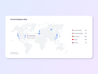 Counties/Regions World Map design ui world map