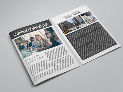 Business Newsletter Template business design graphic design gray indesign magazine minimalize modern multipurpose newsletter template