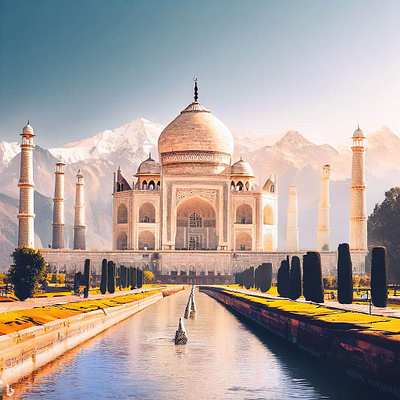 Taj Mahal | Wonders of the World | tracingflock ai art artificial intelligence bing ai dalle 2 hd wallpapers historic monument taj mahal tracingflock wonders