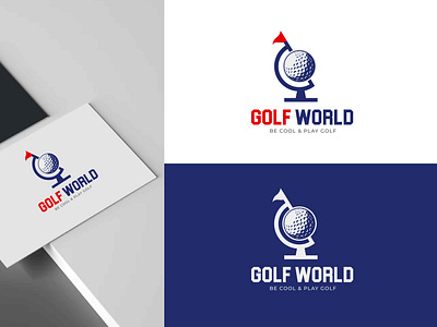 Golf world logo design. Sports logo. Golf championship logo app apps logo branding championship design global golf gradient logo graphic design illustration logo logo design sports ui world