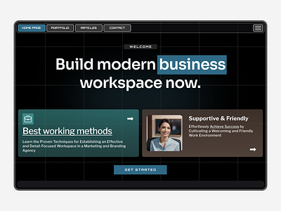 Working Space - Website Concept ahmad arif zulfikar ai app branding business design figma free graphic design midjournney modern uiux vector workflow workspace