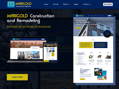 MARIGOLD Construction and Remodeling branding design ui web design