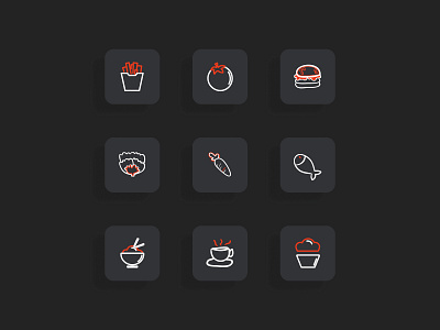 Set of burger shop icon logo design for branding Vector Image