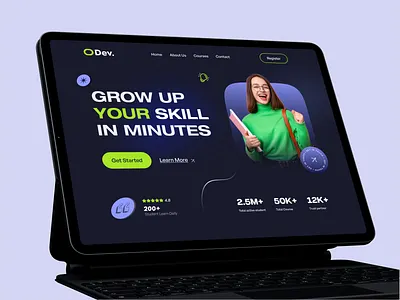 Website for Education or eLearning Platform course course platform course website devignedge education education website elearning elearning website landing page landingpage learning learning platform mhmanik02 online course online education tutor website landing page website ui design