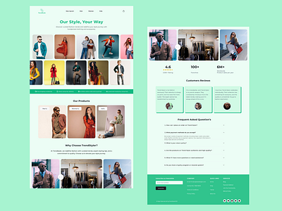 TrendStyler: A Clothing Brand clothing colors design illustration minimal trend typography uiux web