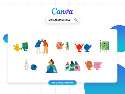 Canva Set - Friendship 3d animation canva canva illustration design elegant friendship graphic design illustration template