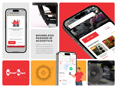 Sinar Baja - Electrics: Sound Device Commerce App android app branding commerce design device electric graphic design illustration ios logo mastering mixing mobile sound tools typography ui ux vector