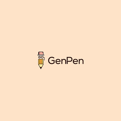 Logo Design For GenPen. abstract abstract logo brand design brand identity branding branding design creative design education flat graphic design logo logomark pen pencil logo